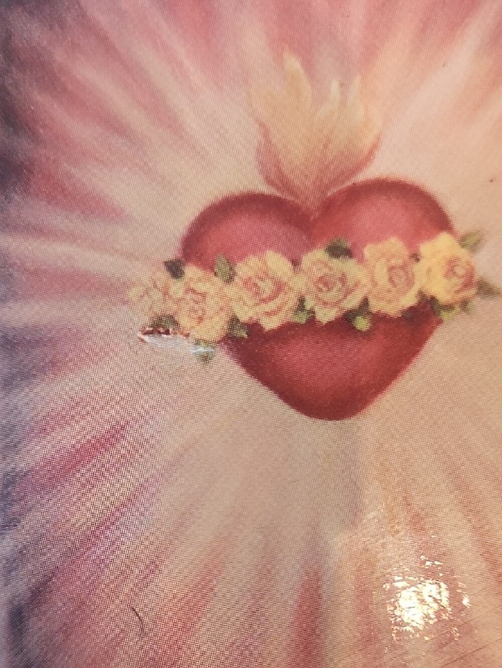 Vintage 1960's Sacred Heart of Mary Wood Plaque - Devotional Wall Art - Picture 8 of 9